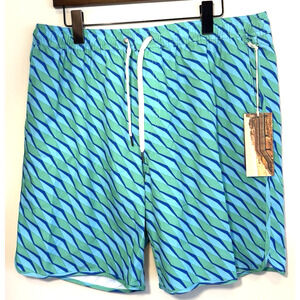 Fair Harbor Men’s XXL Mastros-Anchor Trunk Green Seabay Boardshorts NWT